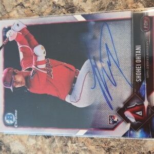 2017 BOWMAN CHROME SHOHEI OHTANI AUTO REPRINT RC NOVELTY CARD NICE.
